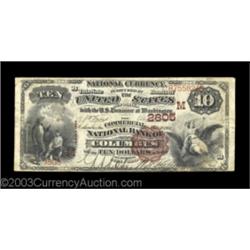 Columbus, OH - $10 1882 Brown Back Fr. 490 The Commercial NB Ch. # 2605A nice looking Very Fine from