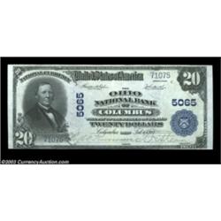 Columbus, OH - $20 1902 Plain Back Fr. 658 The Ohio NB Ch. # 5065A bright and fresh large size state