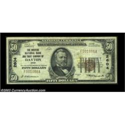 Dayton, OH - $50 1929 Ty. 1 The Winters NB & TC Ch. # 2604A pleasing Very Fine+ high denomination ex