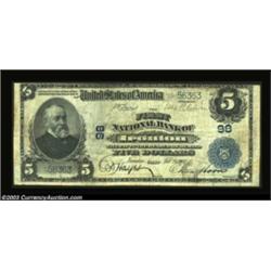Ironton, OH - $5 1902 Plain Back Fr. 598 The First NB Ch. # 98Two pieces, each grading Fine or bette