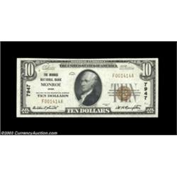 Monroe, OH - $10 1929 Ty. 1 The Monroe NB Ch. # 7947The first of a pair of lovely small size example