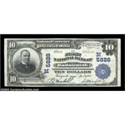 Wadsworth, OH - $10 1902 Plain Back Fr. 633 The First NB Ch. # (M)5828A beautifully pen signed seria