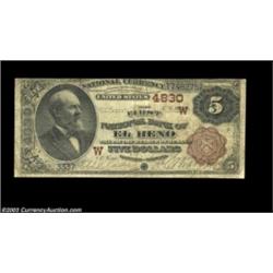 El Reno, OT - $5 1882 Brown Back Fr. 472 The First NB Ch. # (W)4830A very scarce Territorial $5 Brow