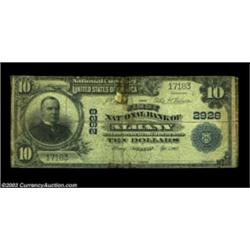 Albany, OR - $10 1902 Plain Back Fr. 624 The First NB Ch. # 2928A well used large example from this