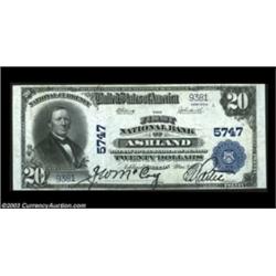 Ashland, OR - $20 1902 Plain Back Fr. 659 The First NB Ch. # 5747This example is easily the highest
