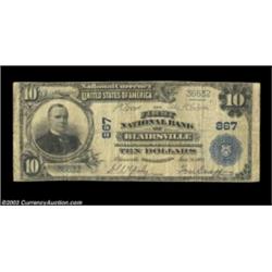 Blairsville, PA - $10 1902 Plain Back Fr. 624 The First NB Ch. # 867Large notes only from this tough
