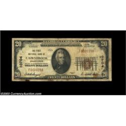 Cairnbrook, PA - $20 1929 Ty. 1 The First NB Ch. # 10704A very scarce Somerset County bank with only
