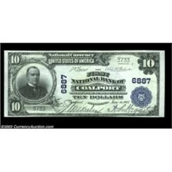 Coalport, PA - $10 1902 Plain Back Fr. 624 The First NB Ch. # 6887A lovely note with bright white pa