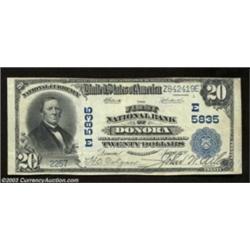 Donora, PA - $20 1902 Plain Back Fr. 659 The First NB Ch. # (E)5835A scarcer western Pennsylvania no