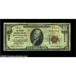 Meyersdale, PA - $10 1929 Ty. 1 The Citizens NB Ch. # 5833A decent example from this tougher Somerse