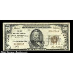 Philadelphia, PA - $50 1929 Ty. 1 The Erie NB Ch. # 13032One of only five fifties known from this ha