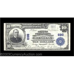 Reading, PA - $10 1902 Plain Back Fr. 624 Farmers NB & TC Ch. # 696This bank issued under two titles