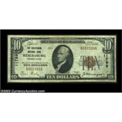 Rebersburg, PA - $10 1929 Ty. 1 The Rebersburg NB Ch. # 11789A just plain rare note from the only ba