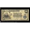 Image 1 : Nashville, TN - $10 1902 Plain Back Fr. 628 Fourth & First NB Ch. # 150A decent large size note from