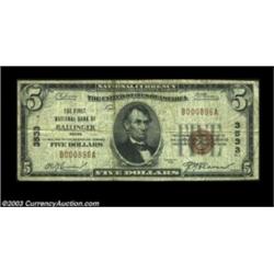 Ballinger, TX - $5 1929 Ty. 1 The First NB Ch. # 3533A scarce west Texas note from the only bank her