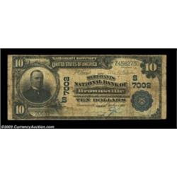 Brownsville, TX - $10 1902 Plain Back Fr. 624 Merchants NB Ch. # (S)7002A nice low grade example fro