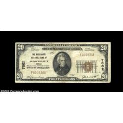 Brownsville, TX - $20 1929 Ty. 1 Merchants NB Ch. # 7002A nice small size $20 from this scarce bank