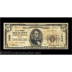 Corpus Christi, TX - $5 1929 Ty. 1 City NB & TC Ch. # 7668A small size note from this scarce bank's