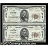 Image 1 : El Paso, TX - $5 1929 Ty. 2 El Paso NB Ch. # 12769 Uncut PairA lovely uncut pair of Type 2 fives. Ge