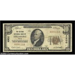 Hillsboro, TX - $10 1929 Ty. 1 Citizens NB Ch. # 4900An attractive Fine example from this Hill Count