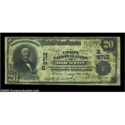 Houston, TX - $20 1902 Plain Back Fr. 653 The Union NB Ch. # (S)9712A bit soiled but otherwise unmol