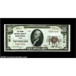 Houston, TX - $10 1929 Ty. 1 The Union NB Ch. # 9712Crackling fresh and as nice as the day it was pr
