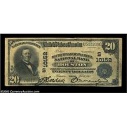 Houston, TX - $20 1902 Plain Back Fr. 654 South Texas Commercial NB Ch. # (S)10152A nice evenly circ