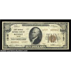 Kenedy, TX - $10 1929 Ty. 2 First-Nichols N Ch. # 12187Only eight notes from this bank appear in the