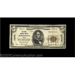 Kingsville, TX - $5 1929 Ty. 1 The First NB Ch. # 12968A scarce note from the only town to issue in