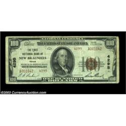New Braunfels, TX - $100 1929 Ty. 2 The First NB Ch. # 4295A rare type from any bank, with the Kelly