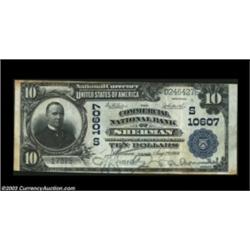 Sherman, TX - $10 1902 Plain Back Fr. 631 The Commercial NB Ch. # (S)10607Large notes only from this