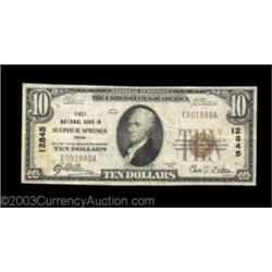 Sulphur Springs, TX - $10 1929 Ty. 1 First NB Ch. # 12845Only eight small size notes represent this