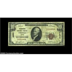 Terrell, TX - $10 1929 Ty. 1 The American NB Ch. # 4990A pleasing Fine-Very Fine example.  Important