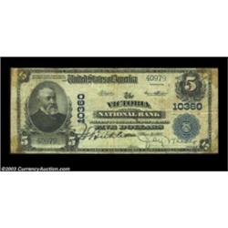 Victoria, TX - $5 1902 Plain Back Fr. 603 The Victoria NB Ch. # 10360Evenly circulated About Fine la
