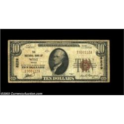 West, TX - $10 1929 Ty. 1 The NB of West Ch. # 8239A very scarce note from this small Czech settled
