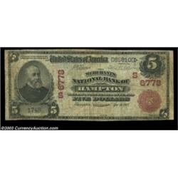 Hampton, VA - $5 1902 Red Seal Fr. 587 The Merchants NB Ch. # (S)6778A rare Virginia Red Seal, with
