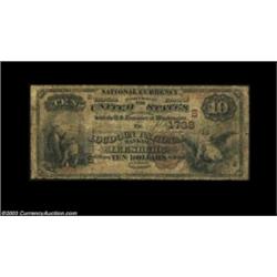 Leesburg, VA - $10 1882 Brown Back Fr. 484 The Loudon NB Ch. # (S)1738A very scarce Brown Back from