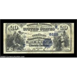 Richmond, VA - $20 1882 Value Back Fr. 581 The American NB Ch. # 5229A solid Very Fine example of a