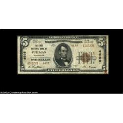 Pullman, WA - $5 1929 Ty. 2 The First NB Ch. # 4699A better type from this tough bank.  Fine, with a