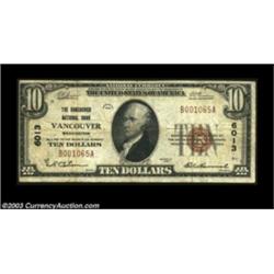 Vancouver, WA - $10 1929 Ty. 1 The Vancouver NB Ch. # 6013The first of four small notes from this ba