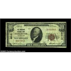 Vancouver, WA - $10 1929 Ty. 1 The Vancouver NB Ch. # 6013This $10 Type 1 bears the second set of si