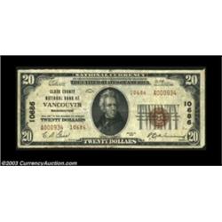 Vancouver, WA - $20 1929 Ty. 2 Clark County NB Ch. # 10686The second title used by this very scarce