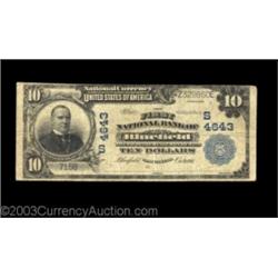 Bluefield, WV - $10 1902 Plain Back Fr. 628 First NB Ch. # (S)4643This rare bank was chartered in 18