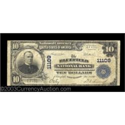 Bluefield, WV - $10 1902 Plain Back Fr. 632 The Bluefield NB Ch. # 11109A very scarce bank with just