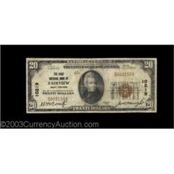 Fairview, WV - $20 1929 Ty. 1 First NB Ch. # 10219A very rare bank in any format, this Marion County