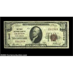 A Group from GraftonGrafton, WV - $10 1929 Ty. 1 The First NB Ch. # 2445 VFGrafton, WV - $20 1929 Ty