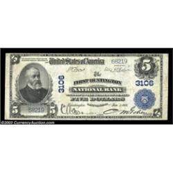 A Pair of First Huntington National Bank Third Charter NotesHuntington, WV - $5 1902 Plain Back Fr.