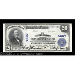 Huntington, WV - $20 1902 Plain Back Fr. 654 The Huntington NB Ch. # 4607A lovely large example just