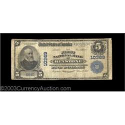 Keystone, WV - $5 1902 Plain Back Fr. 603 First NB Ch. # 10369Although well worn, this Very Good exa