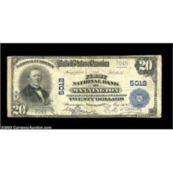 Mannington, WV - $20 1902 Plain Back Fr. 658 The First NB Ch. # 5012A nice Fine note from the only i